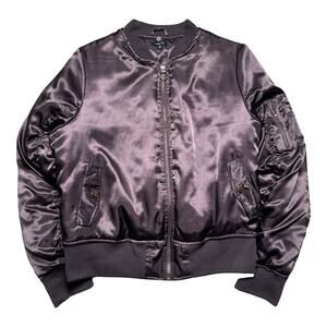 Rue 21 Lightweight Full Zip Long Sleeves Brown Bomber Jacket Women's Size XL